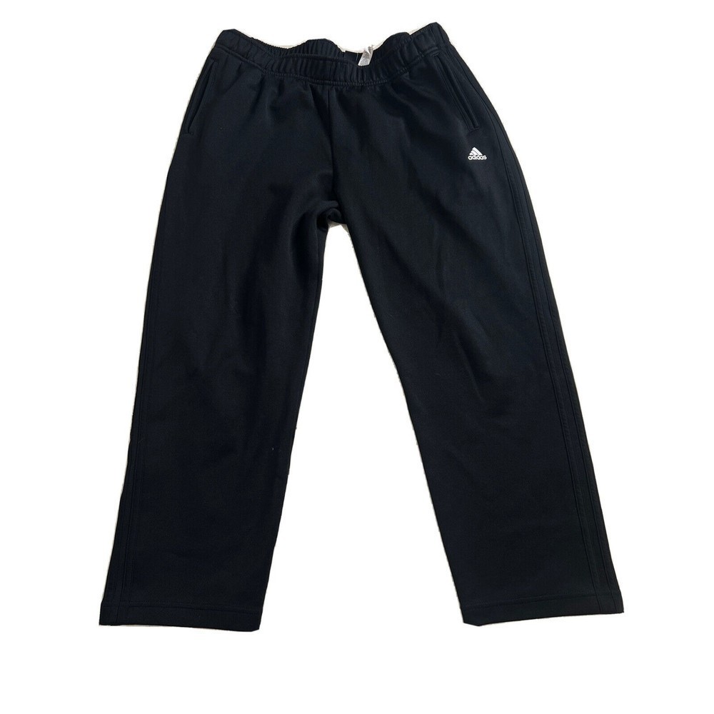 Adidas Track breakaway Sweatpants black Cropped Wide Leg Athletic Women Size XL